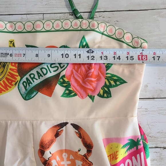 Boutique Beach Maxi Dress Women XL NEW Beach Resort Abstract Artsy Whimsical - Picture 6 of 11